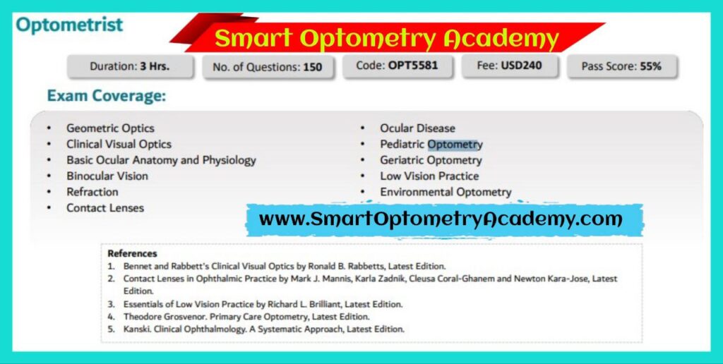 Exam Details for DHA optometry License Exam