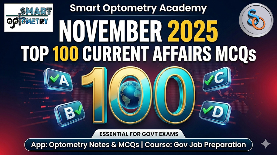 Top 100 Current Affairs MCQs - November 2025