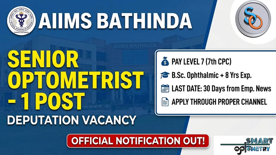 Senior Optometrist Vacancy at AIIMS Bathinda 2026- Full Details