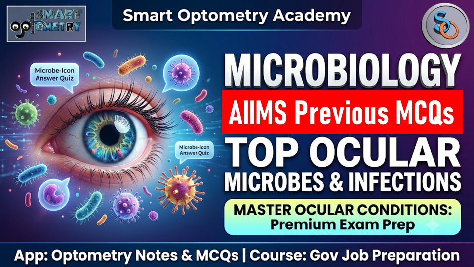 AIIMS Ocular Microbiology PYQs │AIIMS Optometry PYQs │Optometry Govt Job Preparation │AIIMS Previous Year MCQs