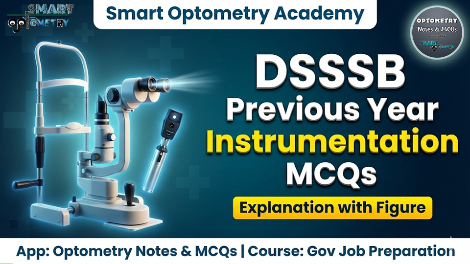 DSSSB Optometrist Previous Year MCQs- Ophthalmic Instrumentation MCQs