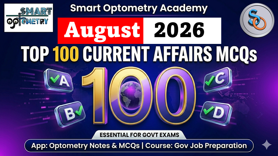 Current Affairs MCQs August 2026 – 100 Solved Questions