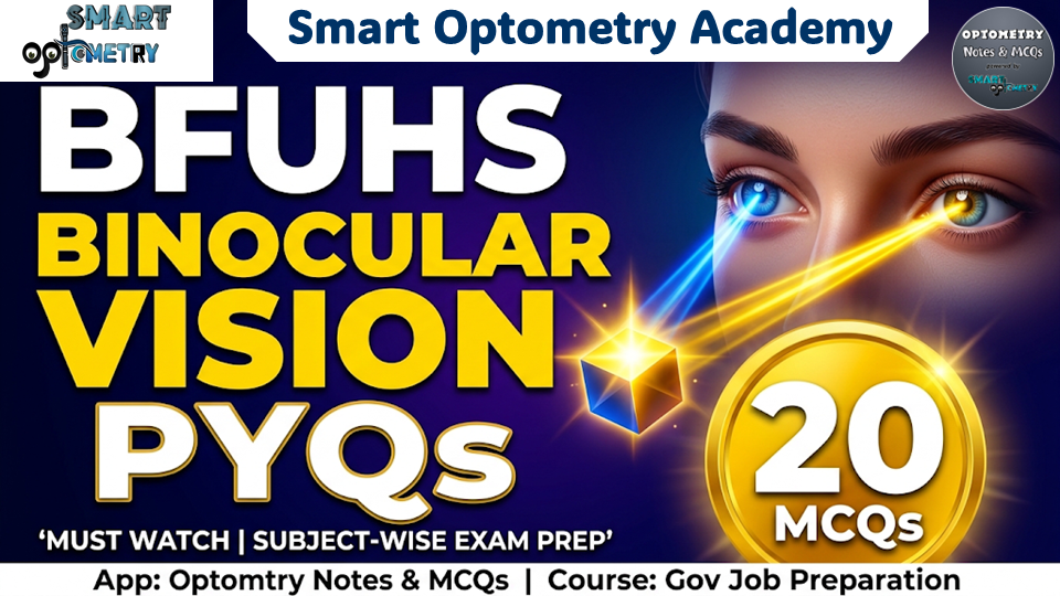 JKSSB Ophthalmic Technician Previous Year MCQs- Binocular Vision MCQs