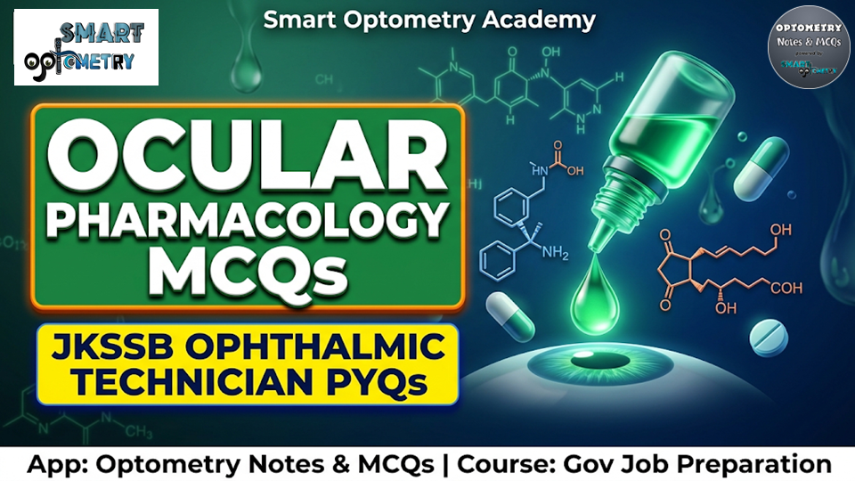JKSSB Ophthalmic Technician Previous Year MCQs- Ocular Pharmacology MCQs